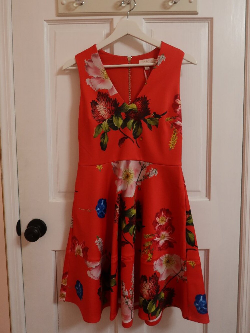 Ted Baker red floral dress skater dress NWT size 2